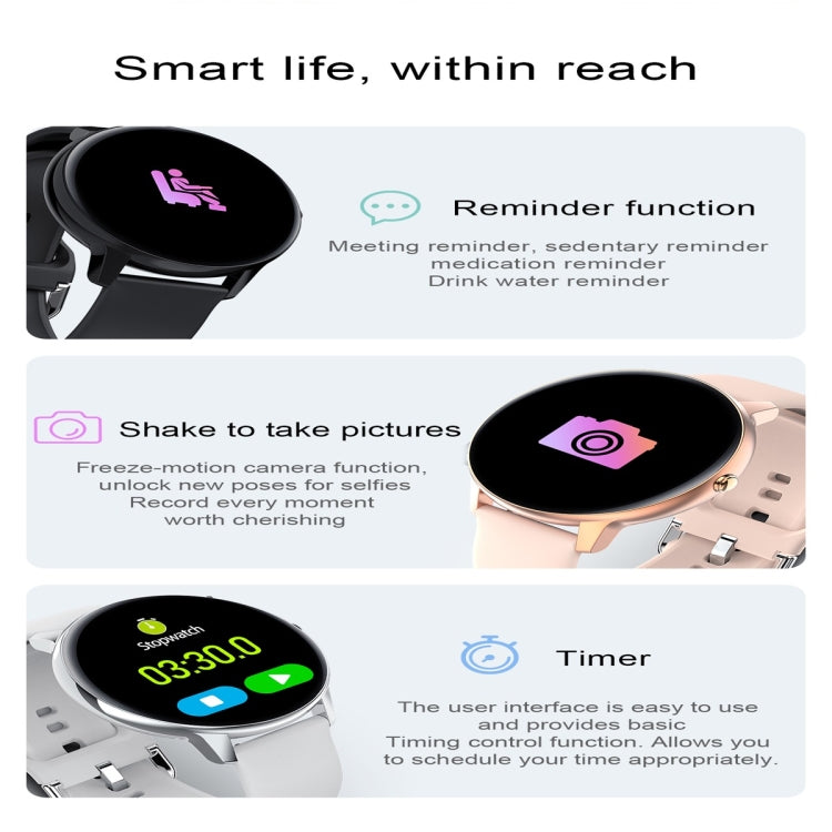 W68 1.4 inch Color Screen Smart Watch, IP68 Waterproof, Support Temperature Monitoring/Heart Rate Monitoring/Blood Pressure Monitoring/Sleep Monitoring/Predict Menstrual Cycle Intelligently(Black) - Smart Wear by buy2fix | Online Shopping UK | buy2fix