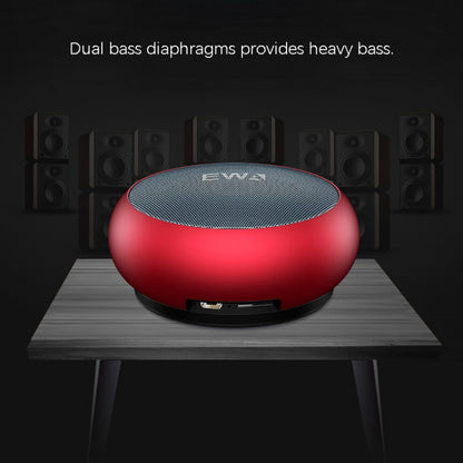 EWA A110 IPX5 Waterproof Portable Mini Metal Wireless Bluetooth Speaker Supports 3.5mm Audio & 32GB TF Card & Calls(Silver) - Mini Speaker by EWA | Online Shopping UK | buy2fix