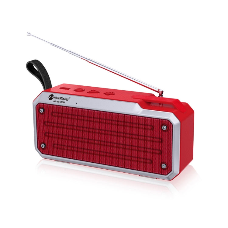 NewRixing NR4018FM TWS Portable Stereo Bluetooth Speaker, Support TF Card / FM / 3.5mm AUX / U Disk / Hands-free Call(Red) - Mini Speaker by New Rixing | Online Shopping UK | buy2fix