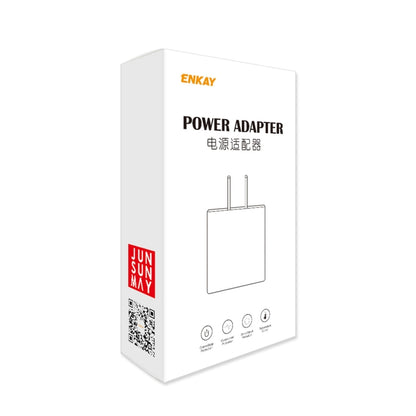 ENKAY Hat-Prince U036 18W 3A QC3.0 Fast Charging Power Adapter US Plug Portable Travel Charger With 3A 1m Type-C Cable - USB Charger by ENKAY | Online Shopping UK | buy2fix