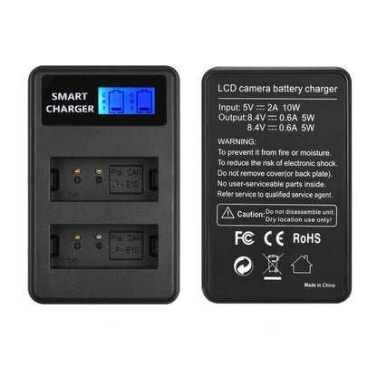 For Canon LP-E10 Smart LCD Display USB Dual-Channel Charger - Camera Accessories by buy2fix | Online Shopping UK | buy2fix
