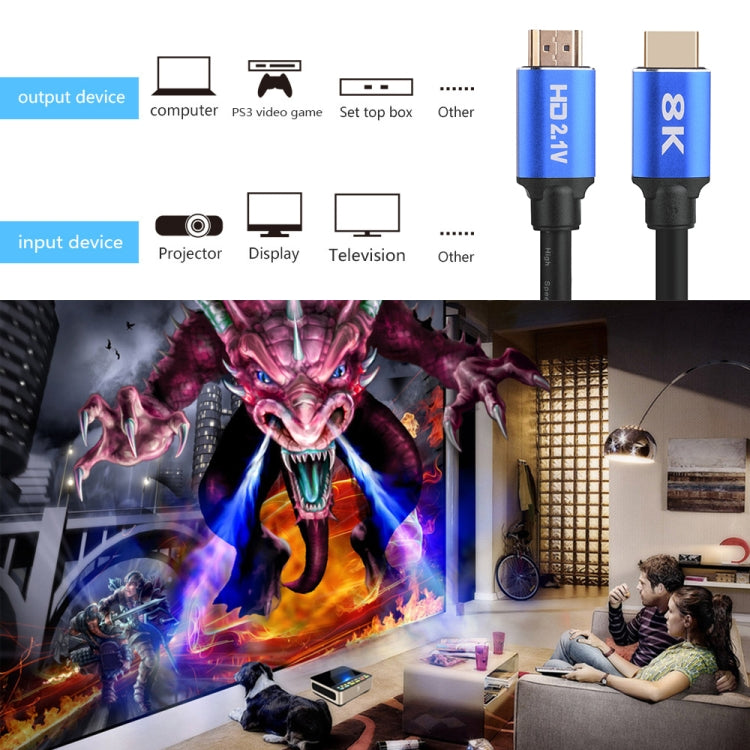 HD08 8K Ultra Clear HDMI 2.1 TV Computer Projection Set-top Box HDMI Cable, Cable Length:1.5m - Cable by buy2fix | Online Shopping UK | buy2fix