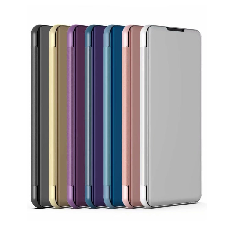 For Samsung Galaxy A52 5G/4G Plated Mirror Horizontal Flip Leather Case with Holder(Gold) - Samsung Accessories by buy2fix | Online Shopping UK | buy2fix