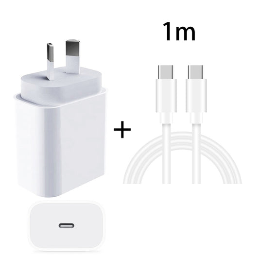 20W PD 3.0 Travel Fast Charger Power Adapter with USB-C / Type-C to Type-C Fast Charge Data Cable, AU Plug(1m) - Apple Accessories by buy2fix | Online Shopping UK | buy2fix