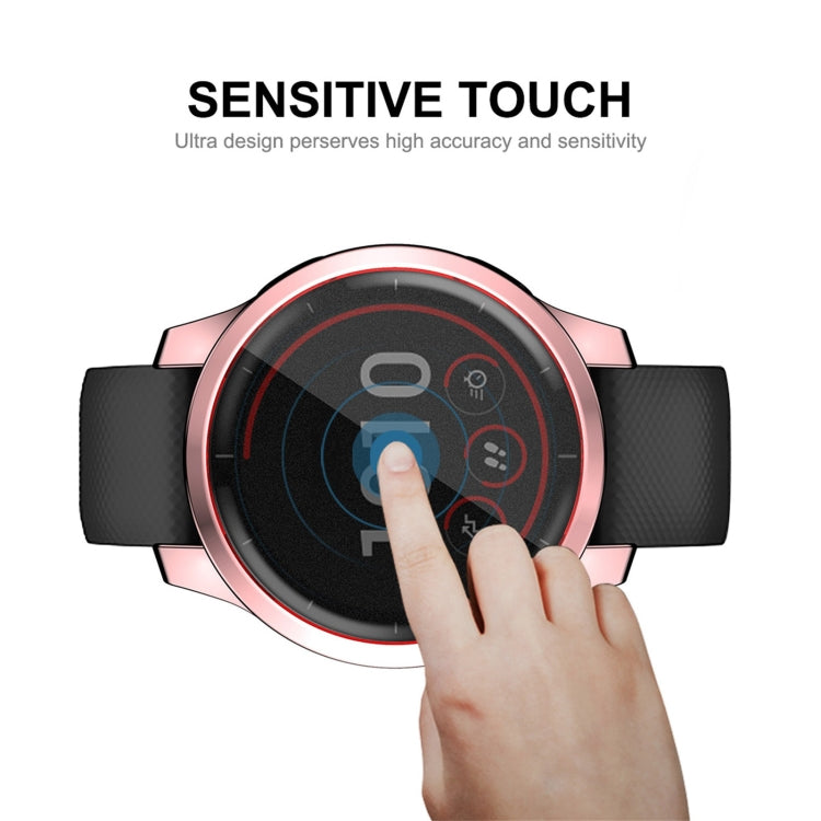 For Garmin Venu 2S 40mm / Vivoactive 4S 40mm ENKAY Hat-Prince Full Coverage Electroplate TPU Soft Case(Pink) - Watch Cases by ENKAY | Online Shopping UK | buy2fix