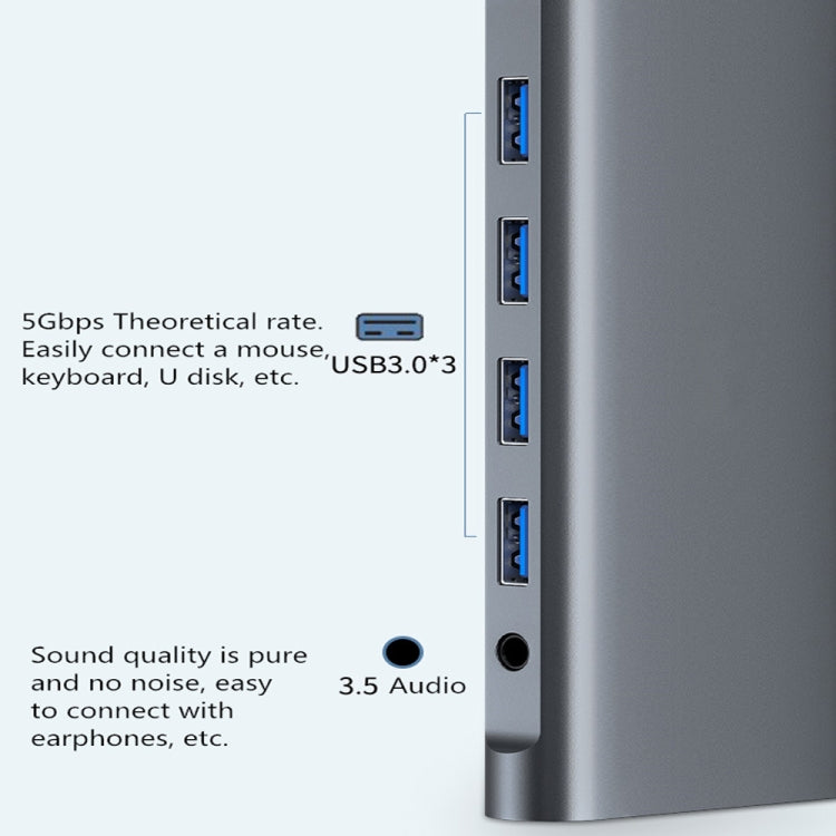 WS-04 12-in-1 Type-C Notebook Multi-function Docking Station - Computer & Networking by buy2fix | Online Shopping UK | buy2fix