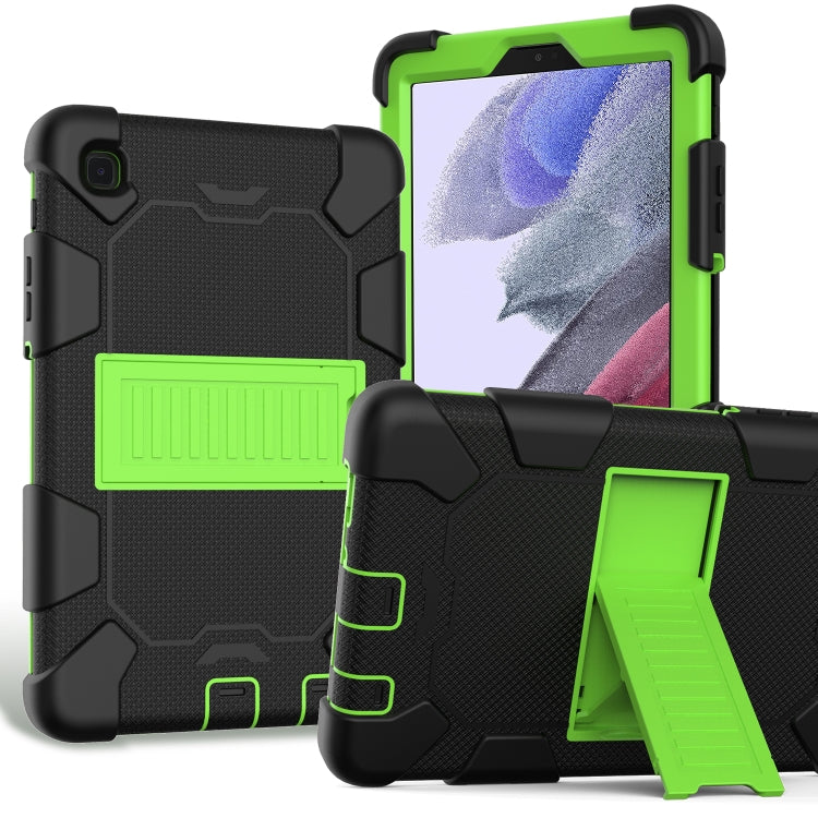 For Samsung Galaxy Tab A7 Lite T220 / T225 Two-Color Robot Shockproof Silicone + PC Protective Case with Holder(Black+Green) - Samsung Accessories by buy2fix | Online Shopping UK | buy2fix