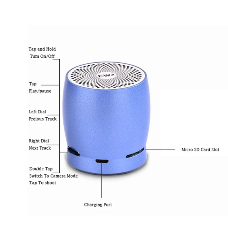 EWA A1 Portable TWS Bluetooth Wireless Speaker IPX5 Waterproof Support TF Card(Rose Gold) - Mini Speaker by EWA | Online Shopping UK | buy2fix