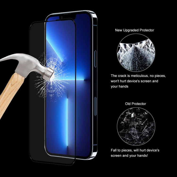 For iPhone 13 / 13 Pro 2pcs ENKAY Hat-Prince Full Glue 0.26mm 9H 2.5D Tempered Glass Screen Protector Full Coverage Film - iPhone 13 Pro Tempered Glass by ENKAY | Online Shopping UK | buy2fix