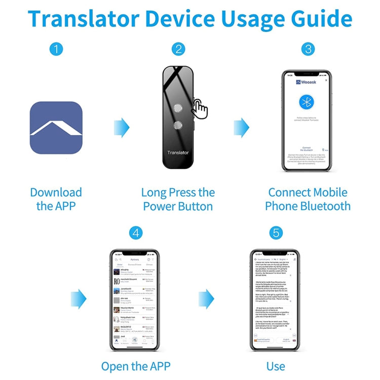 G6 Portable Instant Real Time Voice Translator Multi Language Voice Personal Travel Assistant Translator(Gray) - Consumer Electronics by buy2fix | Online Shopping UK | buy2fix