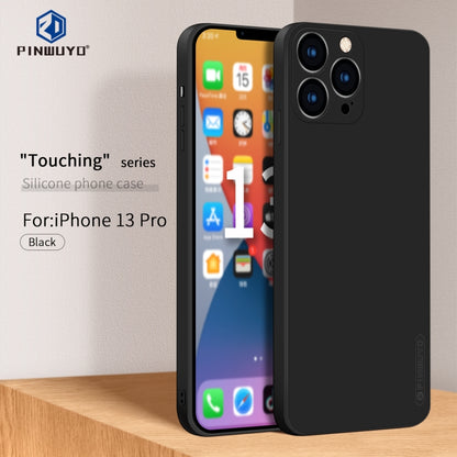 For iPhone 13 Pro PINWUYO Touching Series Liquid Silicone TPU Shockproof Case (Black) - iPhone 13 Pro Cases by PINWUYO | Online Shopping UK | buy2fix