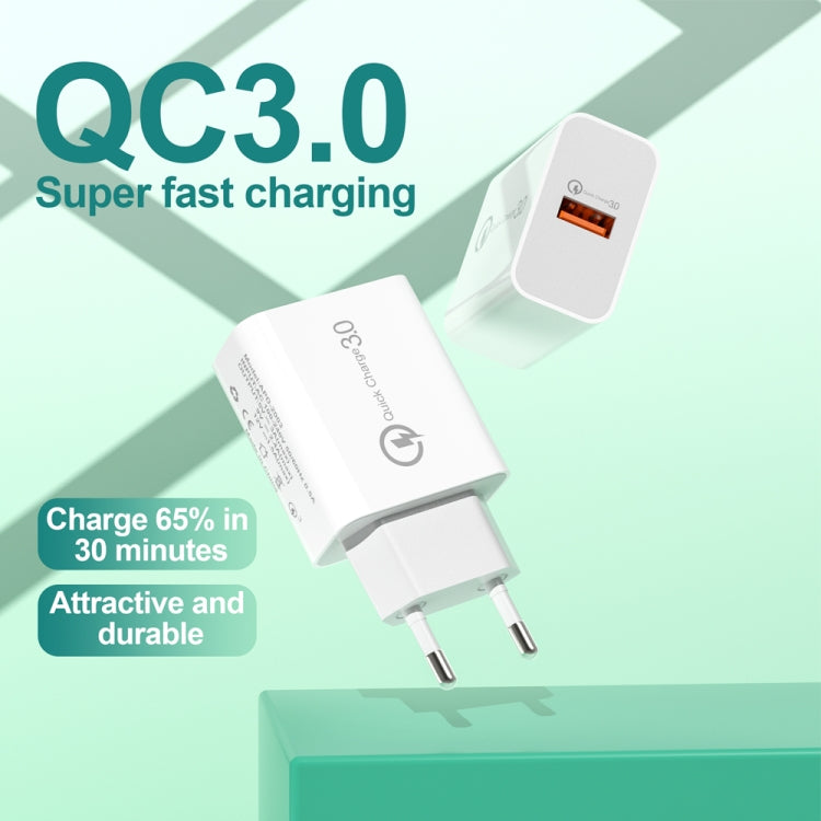 APD-2003 18W QC3.0 Single Port USB Travel Charger for Mobile Phone / Tablet(EU Plug) - Mobile Accessories by buy2fix | Online Shopping UK | buy2fix