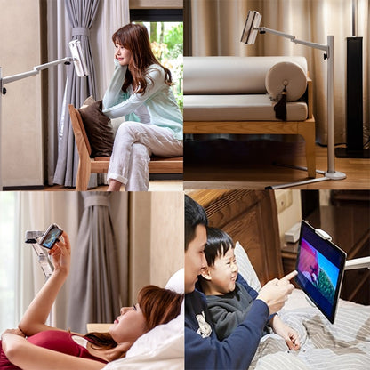 UP-6S Floor-standing Lazy Three-legged Liftable Stand  for 3.5-13 inch Mobile Phones and Tablets - Lazy Bracket by buy2fix | Online Shopping UK | buy2fix