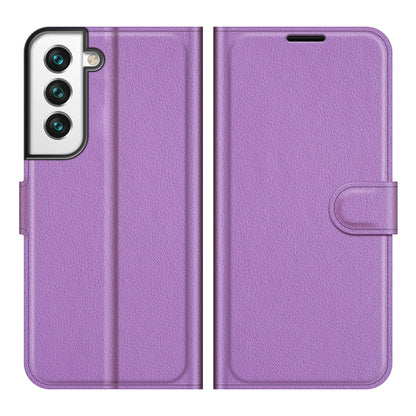 For Samsung Galaxy S22+ 5G Litchi Texture Horizontal Flip Protective Case with Holder & Card Slots & Wallet(Purple) - Samsung Accessories by buy2fix | Online Shopping UK | buy2fix