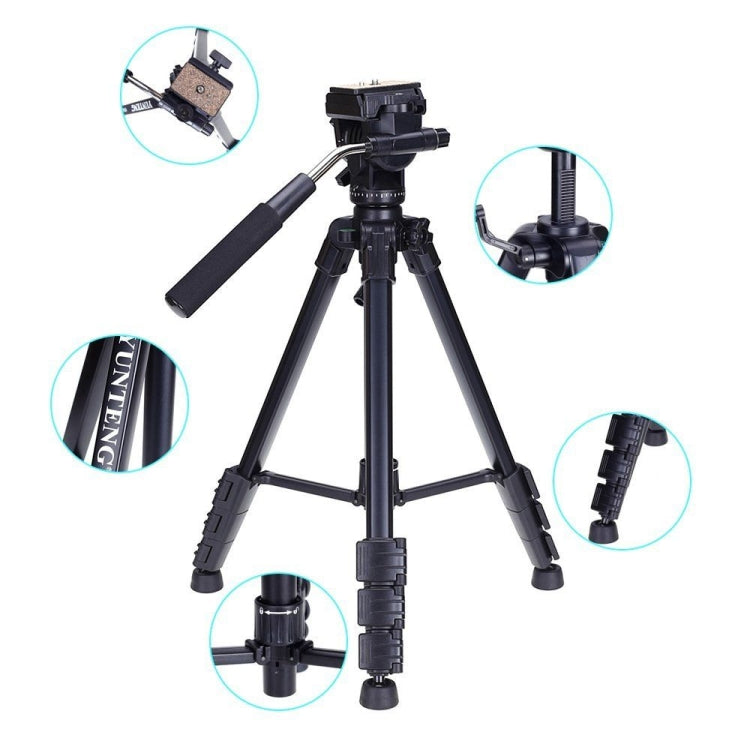 YUNTENG VCT-691 Aluminum Tripod Mount with Fluid Drag Head - Camera Accessories by buy2fix | Online Shopping UK | buy2fix