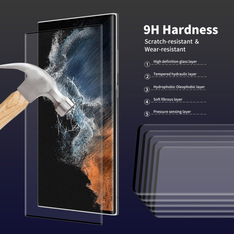 For Samsung Galaxy S22 Ultra ENKAY 3D Hot Bending Explosion-proof Full Tempered Glass Film - Samsung Accessories by ENKAY | Online Shopping UK | buy2fix