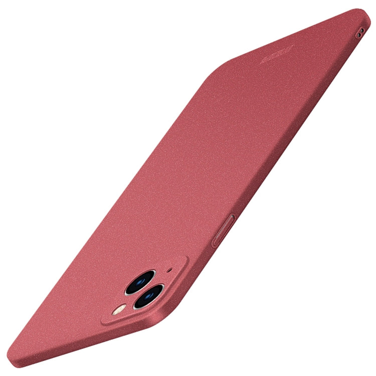 For iPhone 14 Plus  MOFI Fandun Series Frosted PC Ultra-thin Phone Case(Red) - iPhone 14 Plus Cases by MOFI | Online Shopping UK | buy2fix