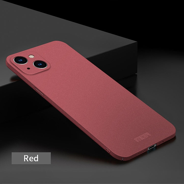 For iPhone 14 Plus  MOFI Fandun Series Frosted PC Ultra-thin Phone Case(Red) - iPhone 14 Plus Cases by MOFI | Online Shopping UK | buy2fix