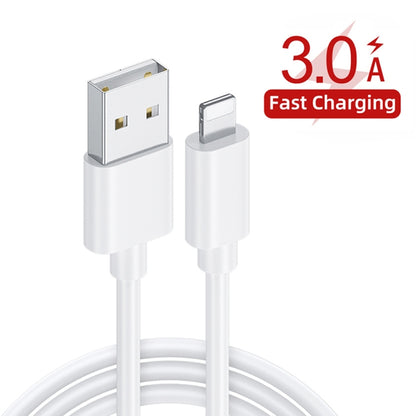 65W Dual PD Type-C + 3 x USB Multi Port Charger with 3A USB to 8 Pin Data Cable, UK Plug(White) - USB Charger by buy2fix | Online Shopping UK | buy2fix