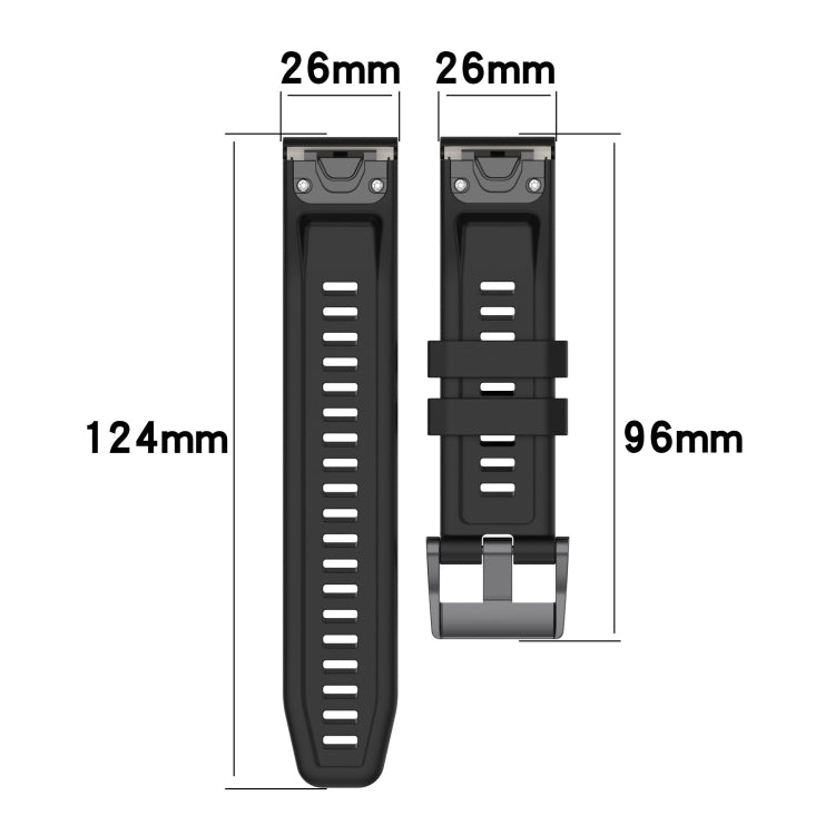 For Garmin Enduro 26mm Two-Color Sports Silicone Watch Band(Army Green + Black) - Watch Bands by buy2fix | Online Shopping UK | buy2fix