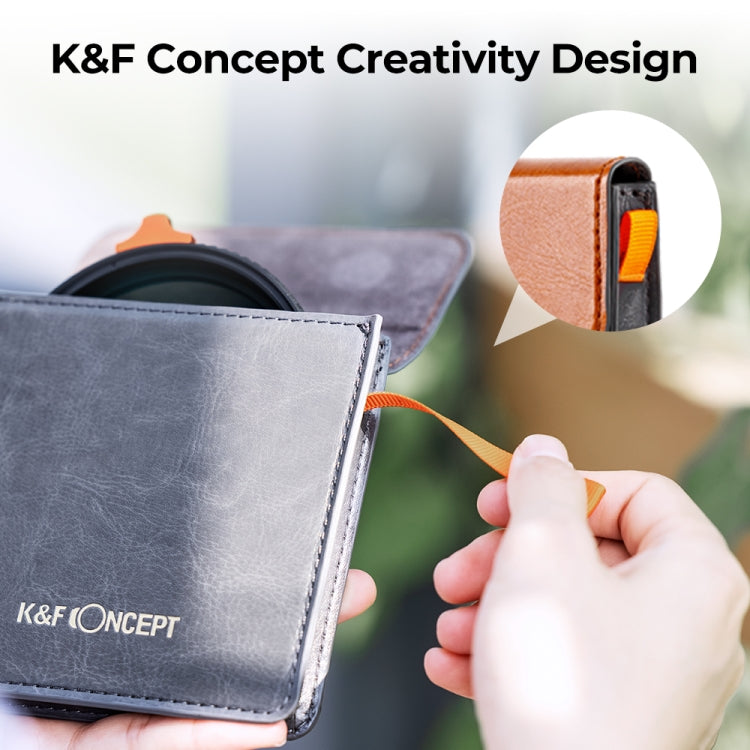 K&F CONCEPT KF01.1619 82mm ND2 To ND400 Variable Adjustable Camera Lens Filter With Orange Putter - Camera Accessories by K&F | Online Shopping UK | buy2fix