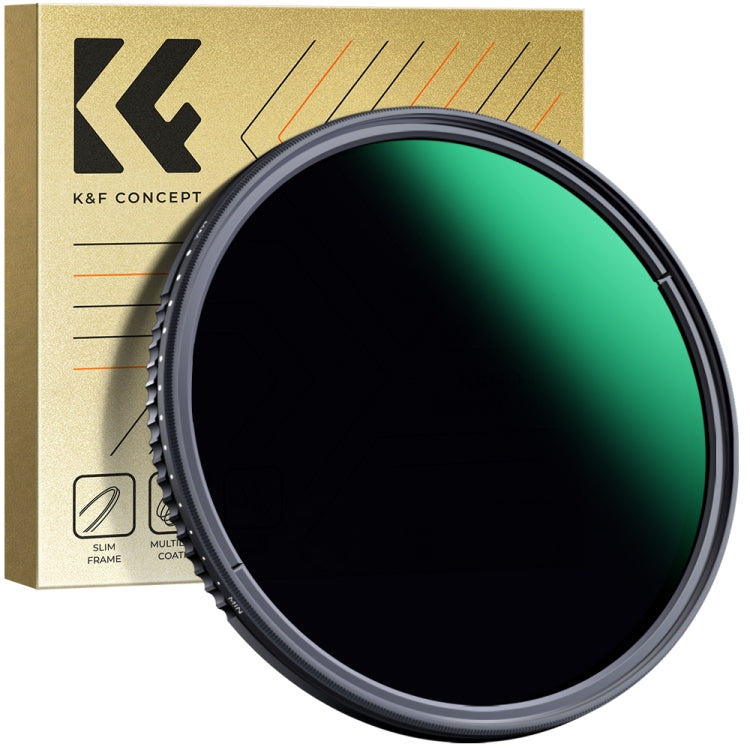 K&F CONCEPT KF01.1838 82mm Variable ND3-ND1000 ND Filter 1.5-10 Stops Waterproof Filter - Camera Accessories by K&F | Online Shopping UK | buy2fix