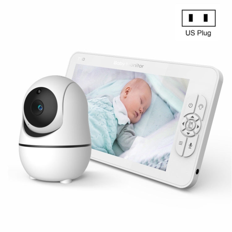 SM70PTZ 7 inch Screen 2.4GHz Wireless Digital Baby Monitor,  Auto Night Vision / Two-way Voice Intercom(US Plug) - Security by buy2fix | Online Shopping UK | buy2fix