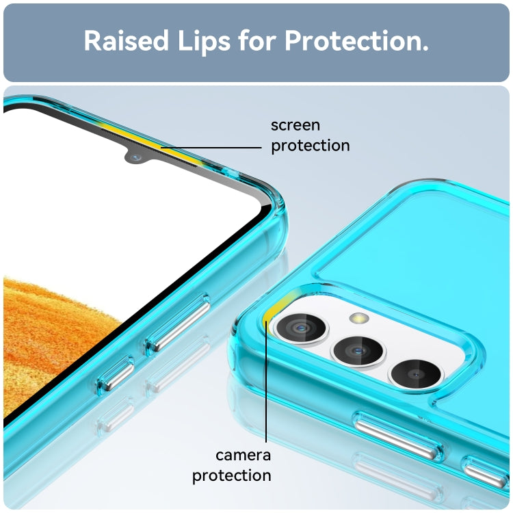 For Samsung Galaxy A34 5G Candy Series TPU Phone Case(Transparent Blue) - Galaxy Phone Cases by buy2fix | Online Shopping UK | buy2fix