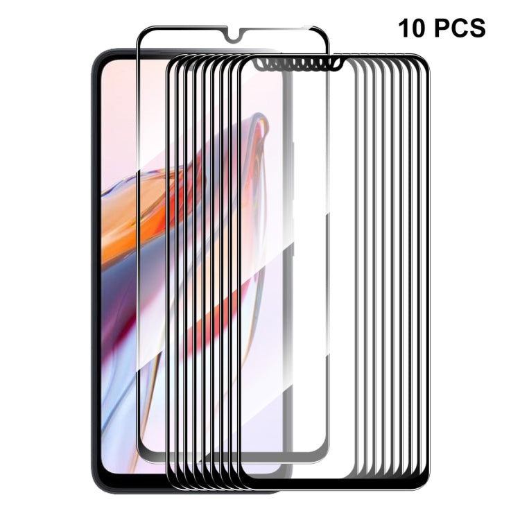 For Xiaomi Redmi 12C / Poco C55 10pcs ENKAY Hat-Prince Full Glue 0.26mm 9H 2.5D Tempered Glass Full Film -  by ENKAY | Online Shopping UK | buy2fix