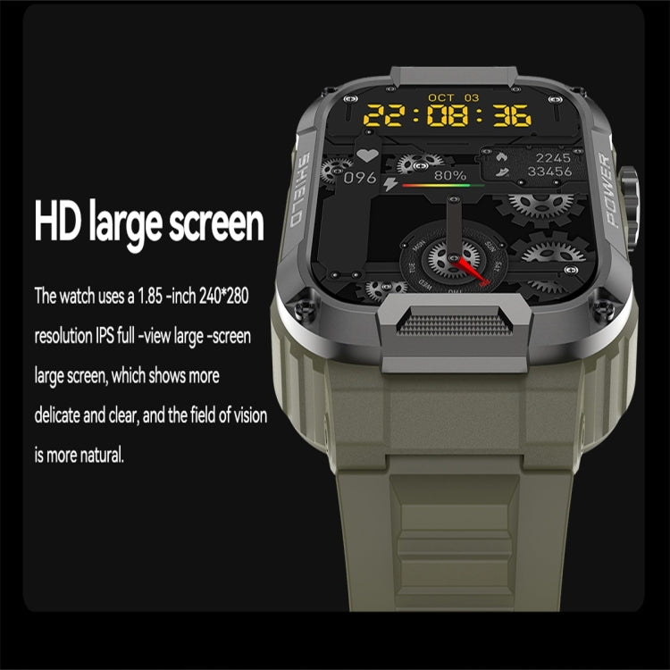 MK66 1.85 inch Color Screen Smart Watch,Support Heart Rate Monitoring / Blood Pressure Monitoring(Black) - Smart Wear by buy2fix | Online Shopping UK | buy2fix