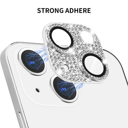 For iPhone 13 / 13 mini ENKAY Hat-Prince Blink Diamond Camera Lens Aluminium Alloy Tempered Glass Film(Black) - iPhone 13 Tempered Glass by ENKAY | Online Shopping UK | buy2fix