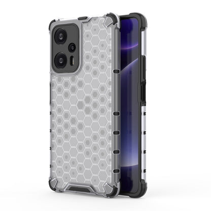 For Xiaomi Poco F5 Pro Shockproof Honeycomb Phone Case(White) - Xiaomi Cases by buy2fix | Online Shopping UK | buy2fix