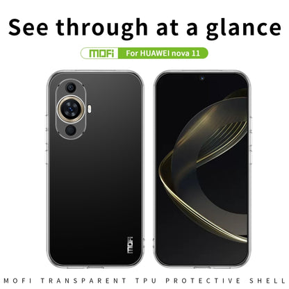 For Huawei nova 11 4G MOFI Ming Series Transparent Ultra-thin TPU Phone Case - Huawei Cases by MOFI | Online Shopping UK | buy2fix