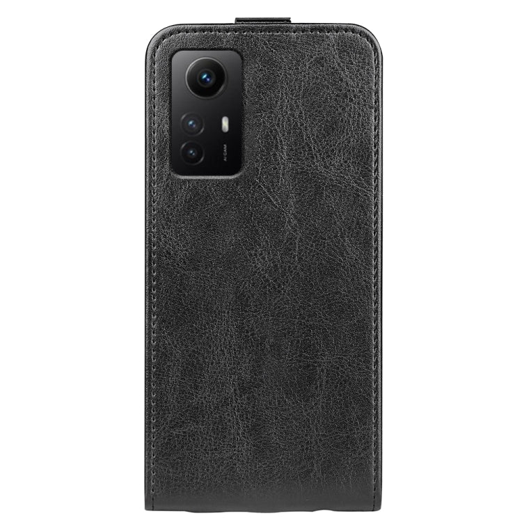 For Redmi Note 12S R64 Texture Single Vertical Flip Leather Phone Case(Black) - Xiaomi Cases by buy2fix | Online Shopping UK | buy2fix