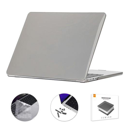 For MacBook Air 15.3 A2941 ENKAY US Version 3 in 1 Crystal Protective Case with TPU Keyboard Film & Anti-dust Plugs(Grey) - MacBook Air Cases by ENKAY | Online Shopping UK | buy2fix