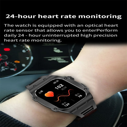 AK55 1.91 inch IP67 Waterproof Color Screen Smart Watch,Support Heart Rate / Blood Pressure / Blood Oxygen Monitoring(Red) - Smart Watches by buy2fix | Online Shopping UK | buy2fix