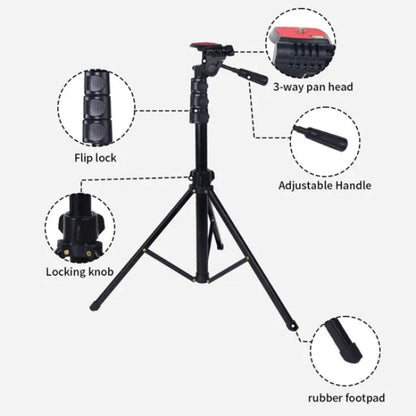 JMARY KP2206 Multi-functional Adjustable Portable Camera Tripod 1.7m Floor Stand - Tripods by ENKAY | Online Shopping UK | buy2fix