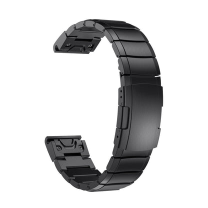 For Garmin Approach S62 22mm Titanium Alloy Quick Release Watch Band(Black) - Watch Bands by buy2fix | Online Shopping UK | buy2fix