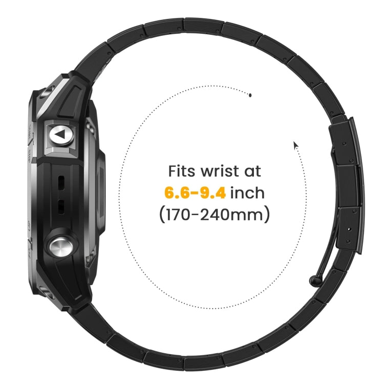 For Garmin Fenix 7 Solar 22mm Titanium Alloy Quick Release Watch Band(Black) - Watch Bands by buy2fix | Online Shopping UK | buy2fix