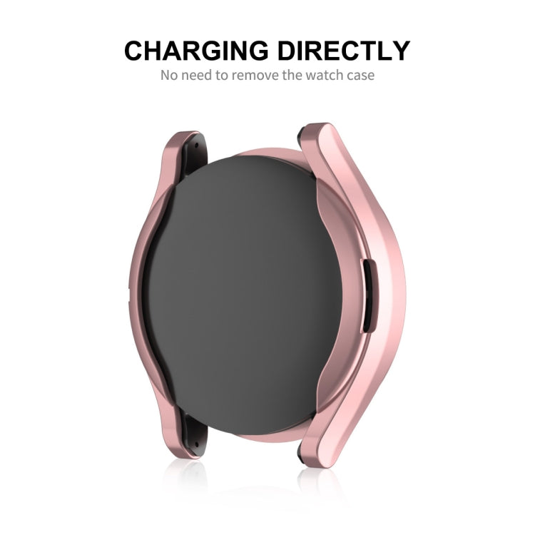 For Samsung Galaxy Watch6 40mm ENKAY Hat-Prince Full Coverage Electroplated Soft TPU Case with Screen Protection(Silver) - Watch Cases by ENKAY | Online Shopping UK | buy2fix