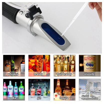 RZ116 Refractometer Alcohol Portable Automatic Digital Refractometer 0-80 Glycol Handheld Atc Brix Refractometer Beer Box - Consumer Electronics by buy2fix | Online Shopping UK | buy2fix