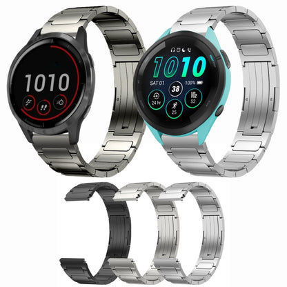 For Garmin Venu 2 22mm I-Shaped Titanium Alloy Watch Band(Black) - Watch Bands by buy2fix | Online Shopping UK | buy2fix