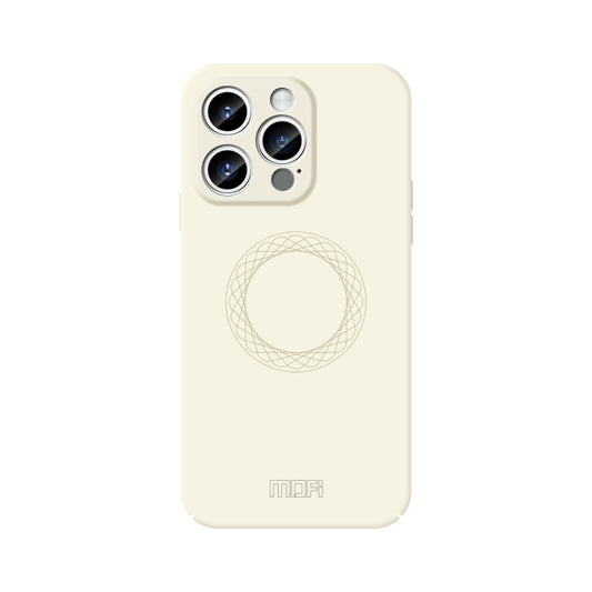 For iPhone 15 Pro Max MOFI Qin Series Magsafe Skin Feel All-inclusive Silicone Phone Case(Beige) - iPhone 15 Pro Max Cases by MOFI | Online Shopping UK | buy2fix