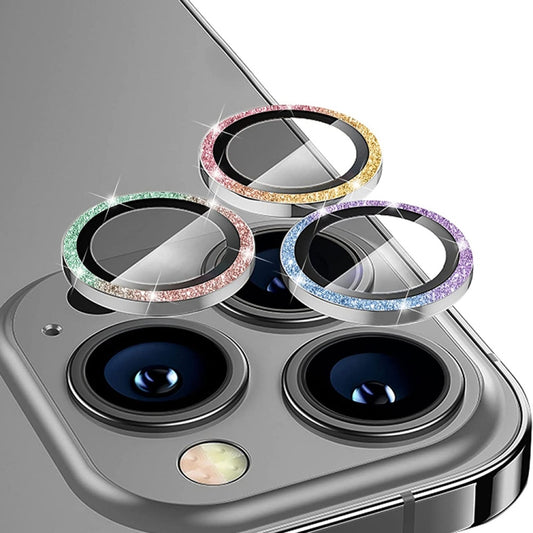 For iPhone 15 Pro / 15 Pro Max ENKAY Hat-Prince Glitter Rear Lens Aluminium Alloy Tempered Glass Film(Colorful) - iPhone 15 Pro Tempered Glass by ENKAY | Online Shopping UK | buy2fix