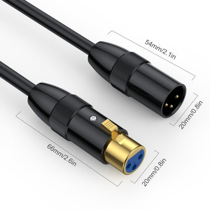 JUNSUNMAY XLR Male to Female Mic Cord 3 Pin Audio Cable Balanced Shielded Cable, Length:20m - Microphone Audio Cable & Connector by JUNSUNMAY | Online Shopping UK | buy2fix