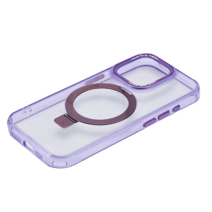 For iPhone 13 Starlink Stand Clear Magsafe Phone Case(Purple) - iPhone 13 Cases by buy2fix | Online Shopping UK | buy2fix