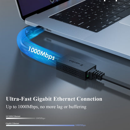 WAVLINK NWU327GC LAN Network Cable Converter Type-C to RJ45 Gigabit Ethernet Adapter - USB HUB by WAVLINK | Online Shopping UK | buy2fix