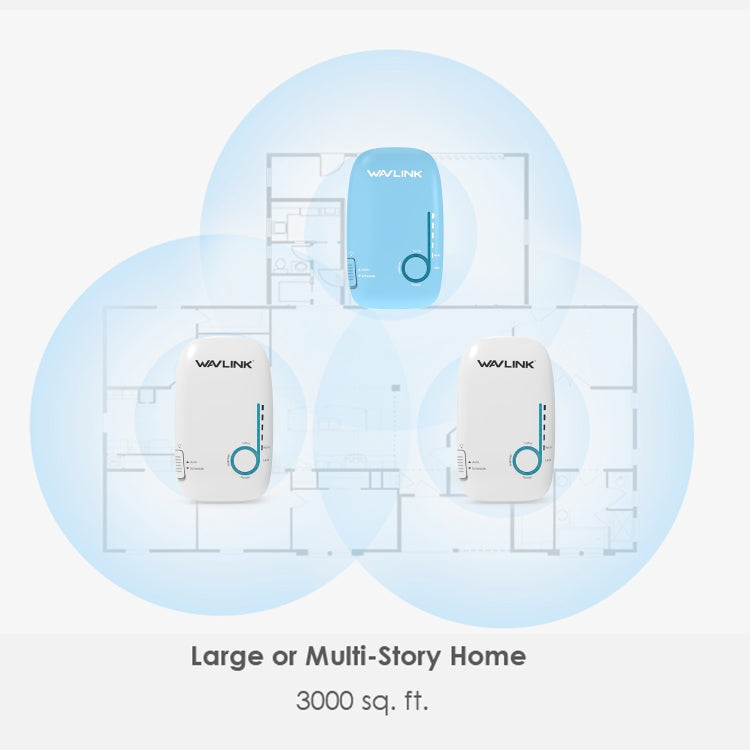 WAVLINK WN576K3 AC1200 Household WiFi Router Network Extender Dual Band Wireless Repeater, Plug:US Plug - Wireless Routers by WAVLINK | Online Shopping UK | buy2fix