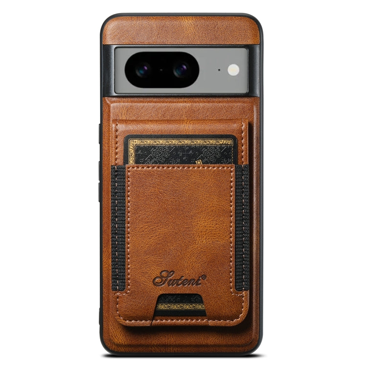 For Google Pixel 7a Suteni H17 Oil Eax Leather Detachable Wallet Phone Case(Brown) - Google Cases by Suteni | Online Shopping UK | buy2fix