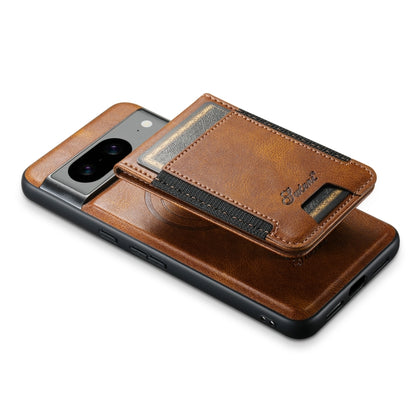 For Google Pixel 7a Suteni H17 Oil Eax Leather Detachable Wallet Phone Case(Brown) - Google Cases by Suteni | Online Shopping UK | buy2fix